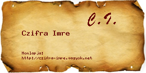 Czifra Imre névjegykártya